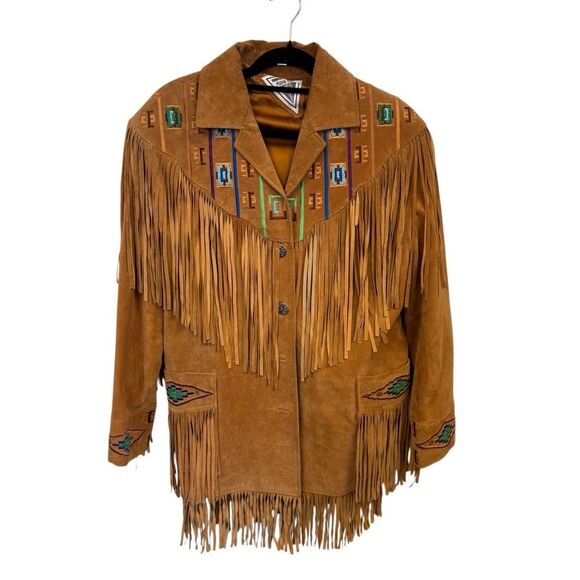 Marvin Richards Jackets & Blazers - Vintage Suede Leather Beaded Jacket